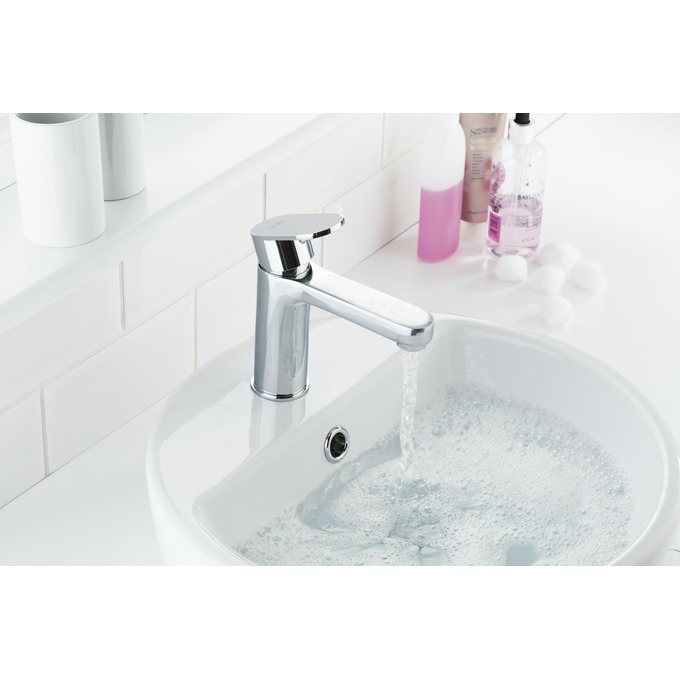 Essential Osmore Mono Basin Mixer With Click Waste 1 Tap Hole Chrome