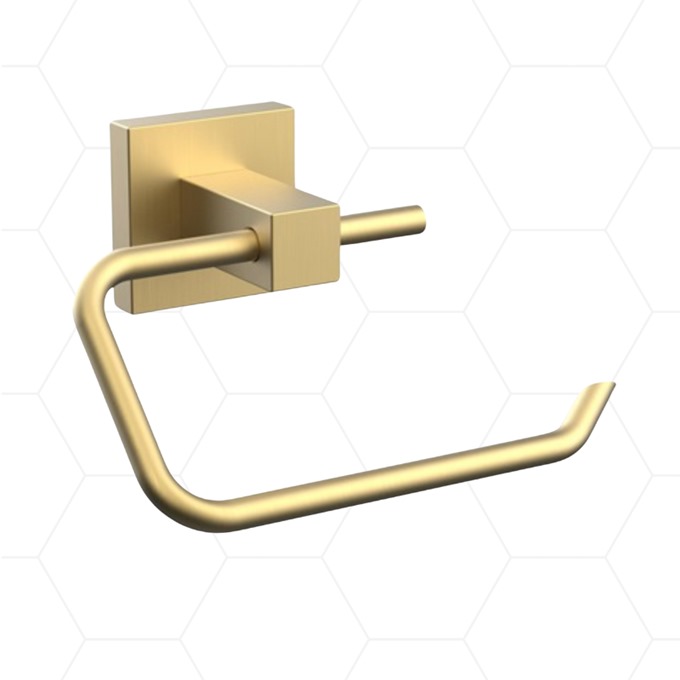 Hexham Brushed Brass Toilet Roll Holder