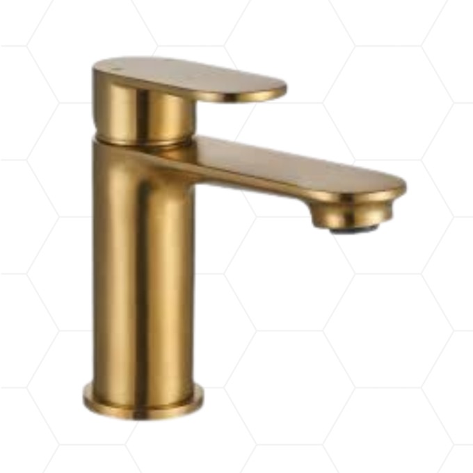 Ramsay Mono Basin Mixer with Click Waste - Brushed Brass