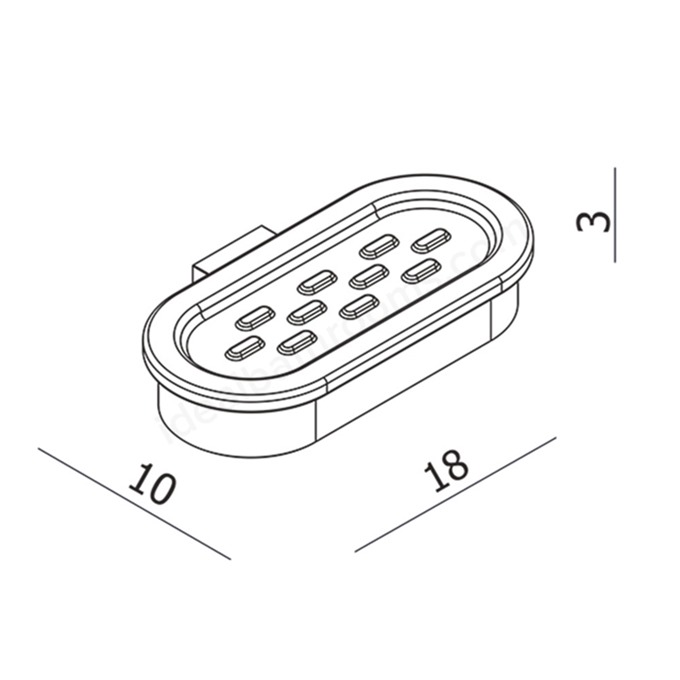 Essential Urban Soap Dish Holder with Elongated Dish