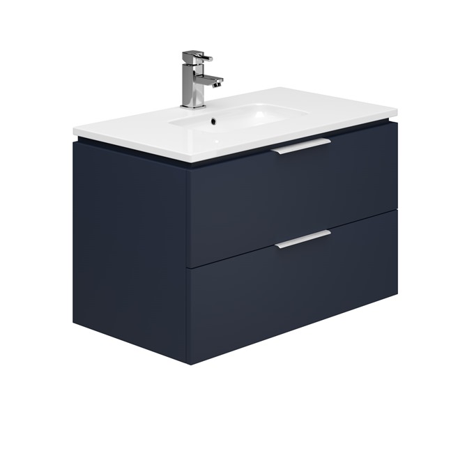 Essential Dakota 800 Wall Hung & Basin Marine Blue