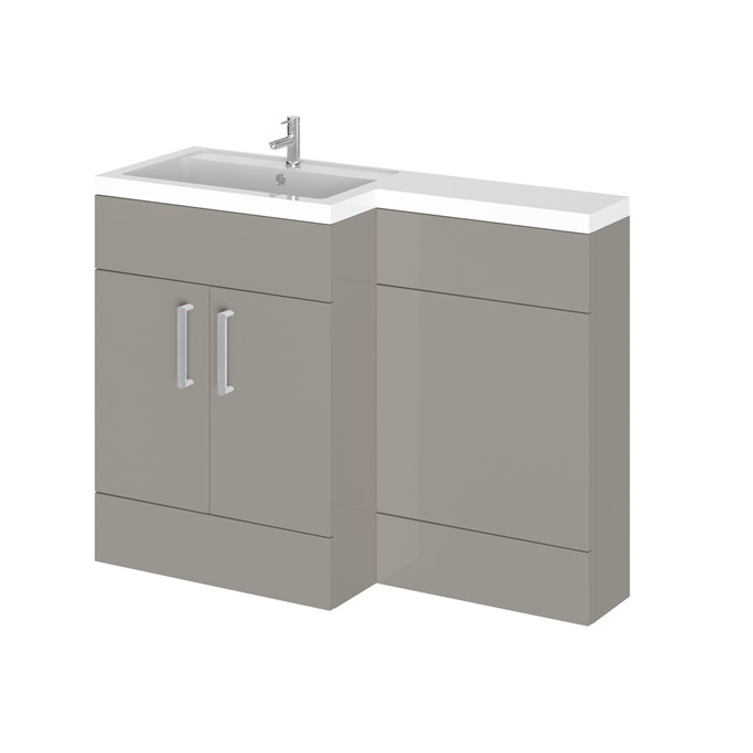 Essential NEVADA L Floor Standing Washbasin Unit + Basin; Cashmere Left Hand