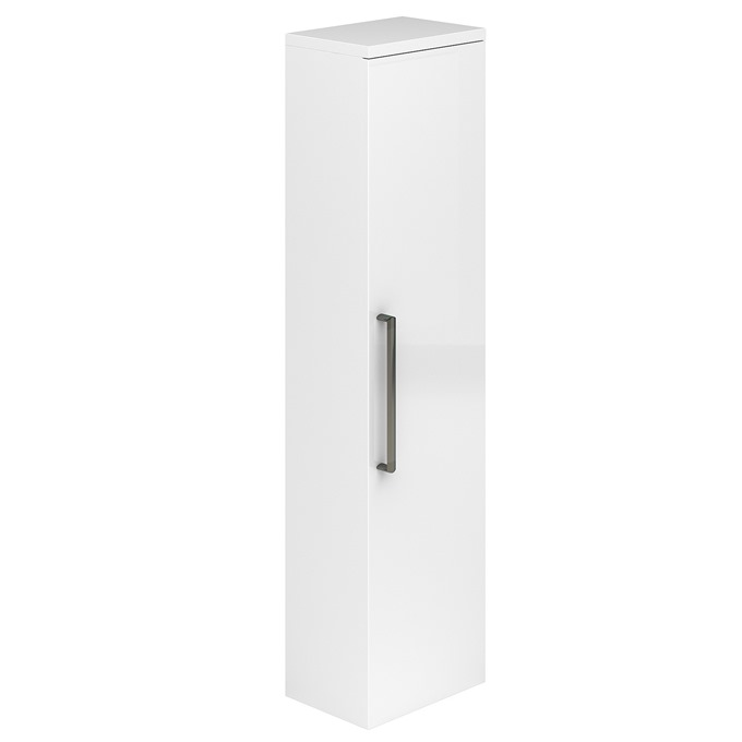 Essential NEVADA Wall Hung Column Unit; 1 Door; 350mm Wide; White