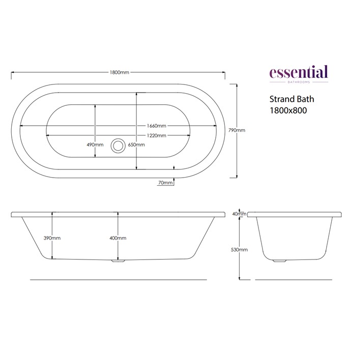 Essential Strand Freestanding Bath