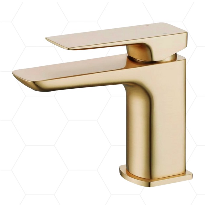 Armstrong Mono Basin Mixer with Click Waste Brushed Brass