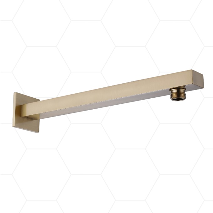 Square Wall Arm 250mm Brushed Brass
