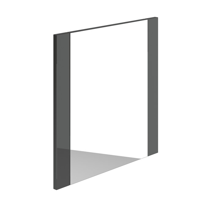 Essential VERMONT Bathroom Mirror; Rectangular; 600x600mm; Dark Grey