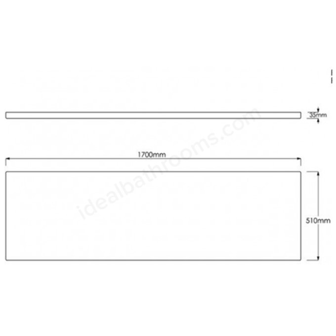 Essential 1700mm Straight Panel (2mm thick)