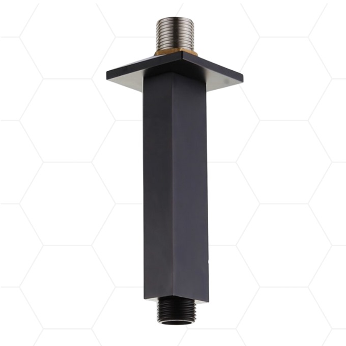 Square Ceiling Arm 120mm Black