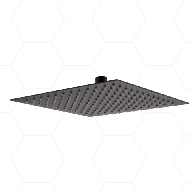 Square Luxury Shower Head 250mm Black