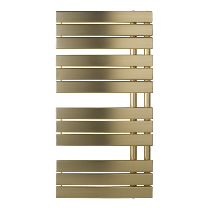 Sail Brushed Brass Designer Towel Rail 1080 x 550mm