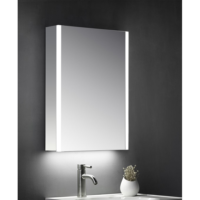 Lusso 700 x 500mm Single Door Mirror Cabinet