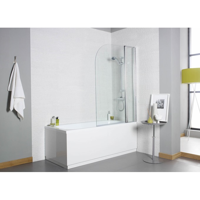 Koncept Curved Double Bath Screen 1400 x 1000mm