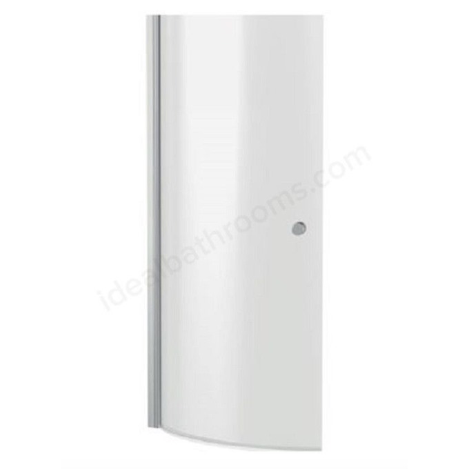 Essential P-Shape Bath Screen; 700mm Wide x 1400mm High; 6mm Glass