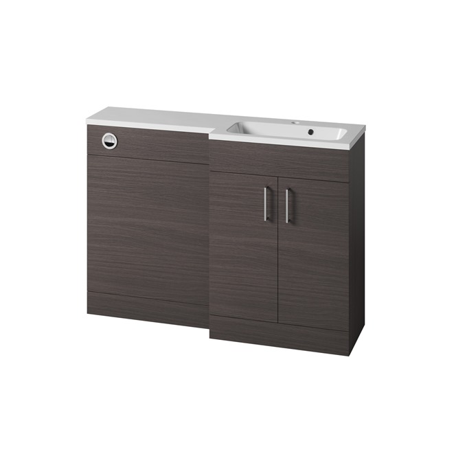 Essential Montana L-Shape 1200 Urban Grey Right Hand Vanity Unit