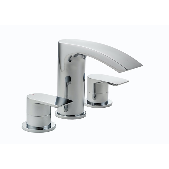 Essential Mantaro 3 Hole Bath Filler 3 Tap Holes Chrome