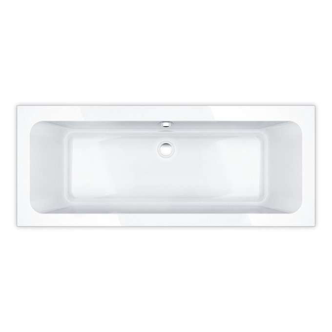 Essential ISLINGTON Rectangular Double Ended Bath; 1800x800mm; 0 Tap holes; White