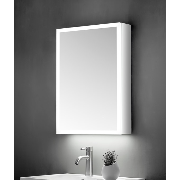 Bellissima 700 x 500mm Single Door Mirror Cabinet