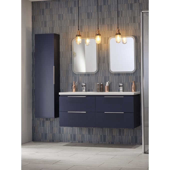 Essential Dakota 1200 Wall Hung & Basin Onyx Grey