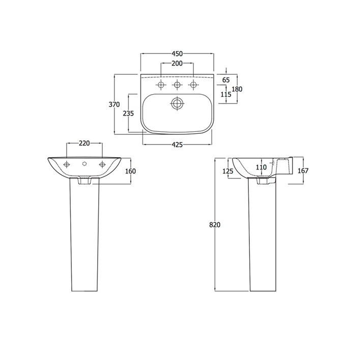 Essential Violet 450mm Vessel Basin 1 Tap Hole